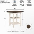 42-inch Dia  Round Counter Height Table For 4 People  Counter Height Dining Tab