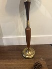 Gorgeous Vintage Mid Century danish Modern Teak And Brass Table Lamp