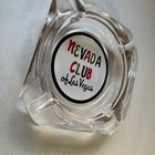 Vintage Nevada Club Of Las Vegas Glass Ashtray Square Clear Casino Tobacciana
