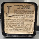 Vintage Cory Electric Coffee Grinder -  Model Deg With Instructions Works  