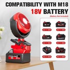 Fan For Milwaukee For M18 18v Lithium Battery Portable Fan Outdoor Jobsite Fan