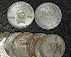 Lot Of 9 Capitola Flour Token  Good For 5c Cents In Trade  Atlanta  Alum   28mm