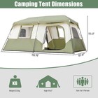 8 Person Instant Camping Tent 60s Setup Waterproof Family Cabin Tent Rainfly