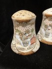 3 Gilded Antique Nippon Japan Oriental Hand Painted Hatpin Holders Gold Moriage 