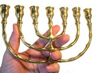 Hebrew Menorah In Solid Bronze  400 Gr 17 X 19 Cm
