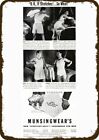 1941 Munsingwear Underwear Men Pillow Fight Decorative Replica Metal Sign