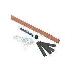 Quartet Bulletin Bar I Natural Cork Bulletin 48 X 1 Brown Silver Aluminum Frame