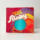 Vintage Original Plastic Slinky In Box Teal Walking Spring Toy Retro Collectible