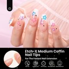 Beetles Medium Square And Coffin Gel Nail Tips Pre Etched 576pcs Kit