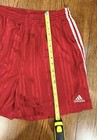 Vintage 1990 s Red Adidas Nylon Soccer Shorts Sz Large  Free Shipping