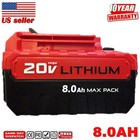 2pack 20volt Max 8 0ah Spare Battery For Porter Cable Cordless Drill Pcc680l Pcc