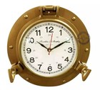 12 In Antique Nautical Navigation Marine Ship Porthole Brass Wall Decor Clock