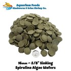 16mm-5 8  Med lg Spirulina  Algae   Veggie Sinking Wafers  All Tropical Fish