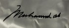 Muhammad Ali Signed Everlast White Satin black Stripe Boxing Trunks -beckett coa