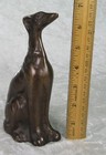 Brass Dog Figurine Statue Greyhound Whippet 6-1 2 Inch Tall Sitting Canine