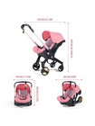 4-in-1 Baby Stroller W  Car Seat  High Landscape Folding Travel Pram