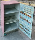 Vintage 36  Wolverine Toy Sears Coldspot Pink Metal Refrigerator W  Freezer Rare