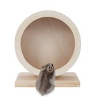 Small Pets Exercise Wheel Hamster Wooden Mute Running Spinner Wheel Play Toy    