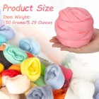Wool Roving Yarn  150g 5 3oz Felting Wool Pure Roving Yarn  Dark Pink
