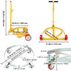 55 Gal Drum Dolly Heavy Duty Barrel Cart 1000-2000lbs With Swivel Casters