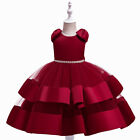Flower Girls Princess Dress Kids Party Wedding Bridesmaid Lace Ball Gown Dresses