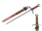Prince Sword With Sheath crusader Knight Templar Short Sword - Historical Brown