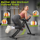 Dual-track Ab Machine With 4 Adjustable Heights  Foldable Core   Abdominal Exerc