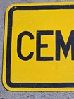 Vintage Authentic Retired Cemetery Street Sign - 24 x12 
