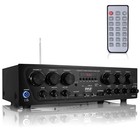 Pyle 750w Bluetooth Karaoke Amplifier 6 Channel Usb Aux Mic Echo System