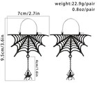 Spider Web Earrings Halloween Fashion Jewelry Fast Free Shipping 3 6 Inch