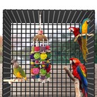 Large Parrot Bird Toy W  Wood Blocks Chew Cage Toy Macaws Cockatoos African Grey