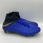 Nike Hypervenom Phantom 3 Elite Df Sg Ac Soccer Cleats Mens Size 9 Racer Blue