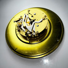 Salem Ships Bell Brass Wheel Clock Jeweled German W400 Working