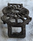Antique Decorative Cast Iron Sad Iron Toy Trivet 4-1 8  L