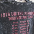 Acdc Band Tour Date Tee 1976 United Kingdom Reprint High Voltage Tour Cutoff S