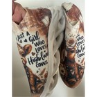Women s Highland Cow Slip On Sneakers Size 10 Cute Western Farm Animal Shoes