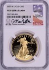 2007-w  50 American Gold Eagle 1 Ozt     Ngc Pf70 Ultra Cameo     Castle Signed