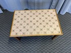 Vintage Coffee Table Mid Century Modern Tile Top Wood Accent Retro Danish 60s