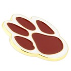 Pinmart s Maroon And White Animal Paw Print School Mascot Enamel Lapel Pin