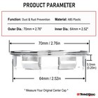  4pcs Wheel Center Caps Od 70mm 2 76in  Id 64mm 2 52in  Compatible With Chrome