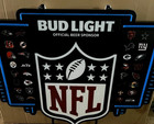 Bud Light Beer Nfl Football Light Up Led Sign Game Room Man Cave New In Box