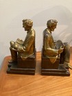 Antique 1920 s Armor Bronze Clad Lincoln Bookend Pair