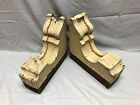 Antique 1890s Pair Wood Corbels Victorian Architectural Shelf Brackets 880-23b