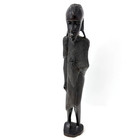 Vintage Ebony Wood Hand Carved African Tribal Statue Figurine Sculpture 12 