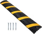 1pc 72 inch Rubber Speed Bump 2 Channel 22000 Lbs Load Heavy Duty Speed Hump Us