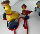 Vintage 1940s Fisher-price  799 Quacky Family Pull Toy Ma Duck With 3 Baby Ducks