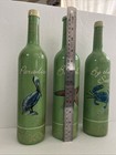 Chesapeake Bay Hand Painted Wine Bottle Home Decor - 3 Set