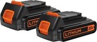 2pack New 20v Lithium-ion Battery   Charger For Black Decker 20 Volt Lbxr20 Lb20