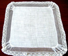 Antique Bridal Handkerchief Modest Simple Elegant Combo Mesh Lace W Valenciennes