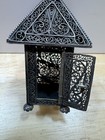 Antique Sterling Silver 925 Judaica Filigree Spice Box Tower W flags 4 5 